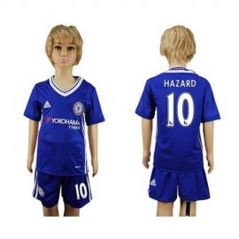 Chelsea #10 Hazard Blue Home Kid Soccer Club Jersey