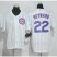 Chicago Cubs #22 Jason Heyward White(Blue Strip) Cool Base Stitched Youth MLB Jersey