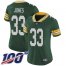 Nike Green Bay Packers #33 Aaron Jones Green Team Color Womens Stitched NFL 100th Season Vapor Limited Jersey