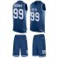 Nike Indianapolis Colts #99 DeForest Buckner Royal Blue Team Color Mens Stitched NFL Limited Tank Top Suit Jersey