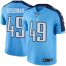 Nike Tennessee Titans #49 Nick Dzubnar Light Blue Mens Stitched NFL Limited Rush Jersey