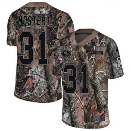 Nike San Francisco 49ers #31 Raheem Mostert Camo Mens Stitched NFL Limited Rush Realtree Jersey