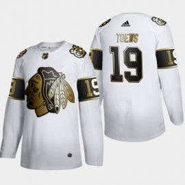 Chicago Blackhawks #19 Jonathan Toews Mens Adidas White Golden Edition Limited Stitched NHL Jersey