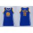 Womens Warriors #11 Klay Thompson Blue Dress Stitched NBA Jersey
