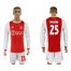 Ajax #25 Dolberg Home Long Sleeves Soccer Club Jersey