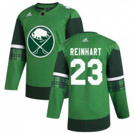 Buffalo Sabres #23 Sam Reinhart Mens Adidas 2020 St. Patricks Day Stitched NHL Jersey Green.jpg