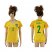 Womens Brazil #2 Danilo Home Soccer Country Jersey
