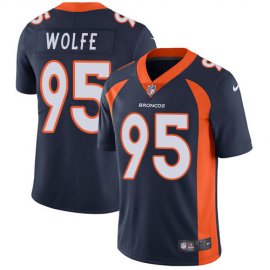 Nike Denver Broncos #95 Derek Wolfe Navy Blue Alternate Mens Stitched NFL Vapor Untouchable Limited Jersey