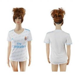 Womens Real Madrid Blank Home Soccer Club Jersey