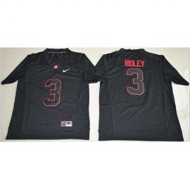 Alabama Crimson Tide #3 Calvin Ridley Blackout Limited Stitched NCAA Jersey