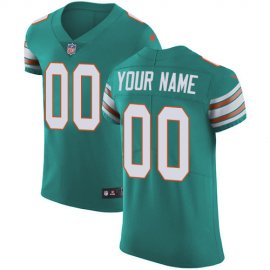 Nike Miami Dolphins Customized Aqua Green Alternate Stitched Vapor Untouchable Elite Mens NFL Jersey