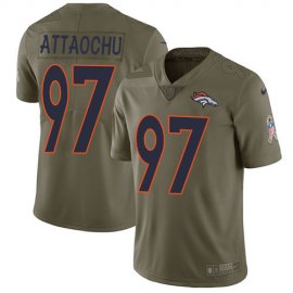 Nike Denver Broncos #97 Jeremiah Attaochu Olive Youth Stitched NFL Limited 2017 Salute To Service Jersey