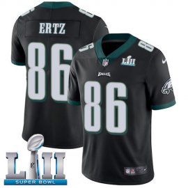 Nike Philadelphia Eagles #86 Zach Ertz Black Alternate Super Bowl LII Mens Stitched NFL Vapor Untouchable Limited Jersey
