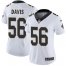 Nike New Orleans Saints #56 DeMario Davis White Womens Stitched NFL Vapor Untouchable Limited Jersey