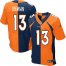 Nike Denver Broncos #13 Trevor Siemian Orange/Navy Blue Mens Stitched NFL Elite Split Jersey