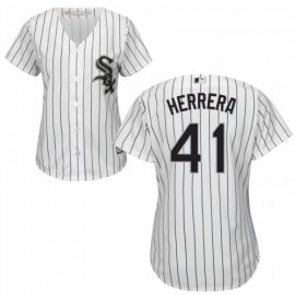 Chicago White Sox #41 Kelvin Herrera Womens Cool Base White Stitched MLB Jersey
