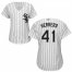 Chicago White Sox #41 Kelvin Herrera Womens Cool Base White Stitched MLB Jersey