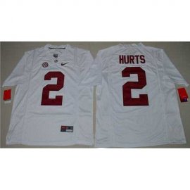 Alabama Crimson Tide #2 Jalen Hurts White Limited Stitched NCAA Jersey