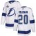 Adidas Tampa Bay Lightning #20 Blake Coleman White Road Authentic Youth 2020 Stanley Cup Champions Stitched NHL Jersey