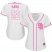 San Diego Padres #52 Brad Hand White/Pink Fashion Womens Stitched MLB Jersey