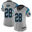 Nike Carolina Panthers #28 Mike Davis Silver Womens Stitched NFL Limited Inverted Legend Jersey