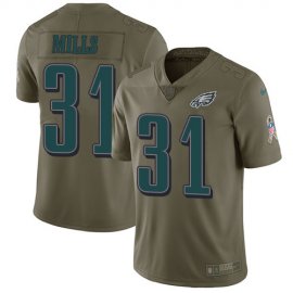 Nike Philadelphia Eagles #31 Jalen Mills Olive Mens Stitched NFL Limited 2017 Salute To Service Jersey