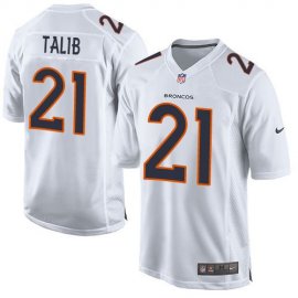 Nike Denver Broncos #21 Aqib Talib White Mens Stitched NFL Game Event Jersey