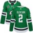 Adidas Dallas Stars #2 Jamie Oleksiak Green Home Authentic Womens 2020 Stanley Cup Final Stitched NHL Jersey
