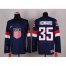 2014 Olympic Team USA #35 Jimmy Howard Navy Blue Stitched NHL Jersey