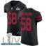 Nike San Francisco 49ers #58 Weston Richburg Black Super Bowl LIV 2020 Alternate Mens Stitched NFL Vapor Untouchable Elite Jersey