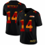 Seattle Seahawks #14 DK Metcalf Mens Black Nike Red Orange Stripe Vapor Limited NFL Jersey