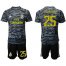 Real Madrid #25 Courtois Black Goalkeeper Soccer Club Jersey