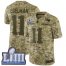 Nike New England Patriots #11 Julian Edelman Camo Super Bowl LIII Bound Youth Stitched NFL Limited 2018 Salute to Service Jersey