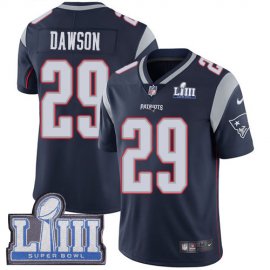 Nike New England Patriots #29 Duke Dawson Navy Blue Team Color Super Bowl LIII Bound Mens Stitched NFL Vapor Untouchable Limited Jersey