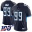 Nike Tennessee Titans #99 Jurrell Casey Navy Blue Team Color Mens Stitched NFL 100th Season Vapor Limited Jersey
