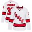 Adidas Carolina Hurricanes #37 Andrei Svechnikov White Road Authentic Womens Stitched NHL Jersey