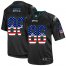 Nike Philadelphia Eagles #86 Zach Ertz Black Mens Stitched NFL Elite USA Flag Fashion Jersey