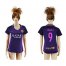 Womens Barcelona #9 Suarez Away Soccer Club Jersey