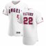 Los Angeles Angels #22 David Fletcher Mens Nike White Home 2020 Authentic Player MLB Jersey