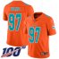 Nike Miami Dolphins #97 Christian Wilkins Orange Mens Stitched NFL Limited Inverted Legend 100th Season Jersey