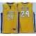Kids Los Angeles Lakers 24 Kobe Bryant Yellow Revolution 30 Swingman NBA Jerseys Cheap