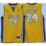 Kids Los Angeles Lakers 24 Kobe Bryant Yellow Revolution 30 Swingman NBA Jerseys Cheap