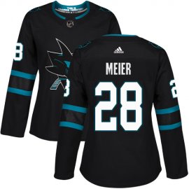 Adidas San Jose Sharks #28 Timo Meier Black Alternate Authentic Womens Stitched NHL Jersey