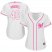 Milwaukee Brewers #46 Corey Knebel White/Pink Fashion Womens Stitched MLB Jersey