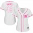 Milwaukee Brewers #46 Corey Knebel White/Pink Fashion Womens Stitched MLB Jersey