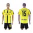 Dortmund #15 Hummels Home Soccer Club Jersey