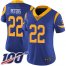Nike Los Angeles Rams #22 Marcus Peters Royal Blue Alternate Womens Stitched NFL 100th Season Vapor Limited Jersey