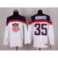 2014 Olympic Team USA #35 Jimmy Howard White Stitched NHL Jersey