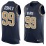 Nike Los Angeles Rams #99 Aaron Donald Navy Blue Team Color Mens Stitched NFL Limited Tank Top Jersey