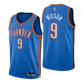 Nike Oklahoma City Thunder #9 D.J.Wilson Blue Mens 2021-22 NBA 75th Anniversary Diamond Swingman Jersey – Icon Edition Mens